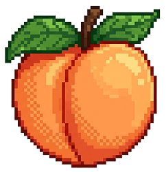 Pixelowa brzoskwinia